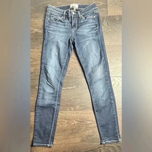 Paige Verdugo Ankle Cropped Jeans Women's Size 25 Blue Low Rise - Picture 5 of 7